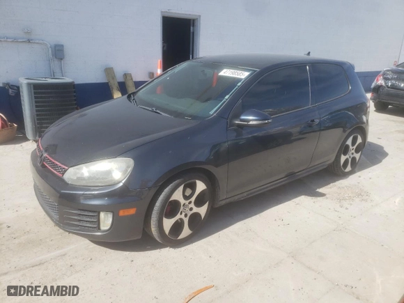 2011 Volkswagen GTI w/Sunroof with VIN WVWEV7AJXBW025463, listed as a Copart auction lot 47198585 with 105,830 mi miles and Salvage Title. Bid and sale history available at carsss.com. Image 1.