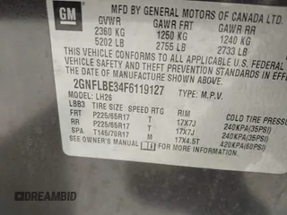 2015 Chevrolet Equinox LT with VIN 2GNFLBE34F6119127, listed as a IAAI auction lot 41843459 with Not Provided miles and . Bid and sale history available at carsss.com. Image 9.