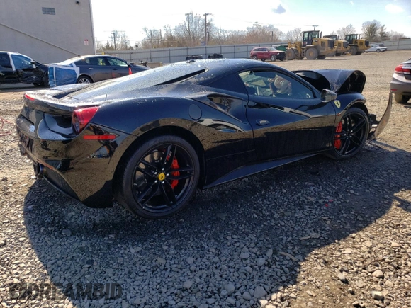 2018 Ferrari 488 z VIN ZFF79ALA6J0231860, wystawiony jako Copart lot #46477065 z przebiegiem Nie podano mil oraz Szkoda całkowita • Salvage title. Historia ofert i sprzedaży dostępna na DreamBid. Obrazek 3.