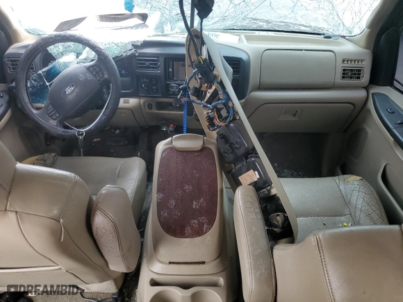 2005 Ford Excursion Limited with VIN 1FMNU43S15ED42741, listed as a Copart auction lot 43897955 with 0 mi miles and Salvage Title. Bid and sale history available at carsss.com. Image 8.