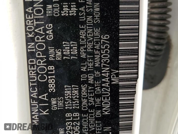 2022 Kia Seltos S with VIN KNDEU2AA4N7305576, listed as a Copart auction lot 52781825 with 75,133 mi miles and Salvage title. Bid and sale history available at DreamBid. Image 13.