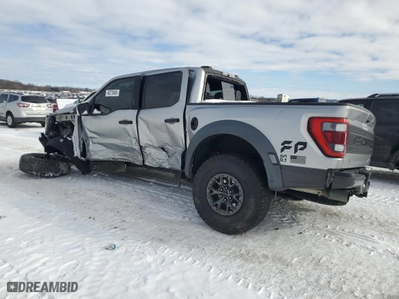2022 Ford F-150 Raptor with VIN 1FTFW1RGXNFA83388, listed as a Copart auction lot 46278465 with 0 mi miles and Salvage Title. Bid and sale history available at carsss.com. Image 2.