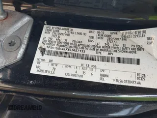 2014 Ford Escape SE with VIN 1FMCU9GXXEUA57133, listed as a IAAI auction lot 41642184 with 1 mi miles. Bid and sale history available at carsss.com. Image 9.