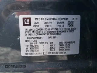 2022 Chevrolet Trax LT with VIN KL7CJPSM5NB559717, listed as a Copart auction lot 48938875 with 11,791 mi miles and Salvage Title. Bid and sale history available at carsss.com. Image 13.