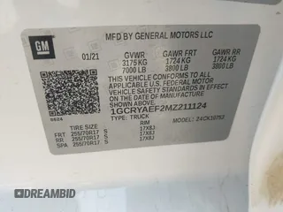 2021 Chevrolet Silverado 1500 Work Truck with VIN 1GCRYAEF2MZ211124, listed as a IAAI auction lot 42221799 with 69,005 mi miles and . Bid and sale history available at DreamBid. Image 9.