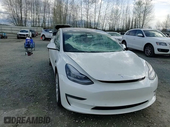 2021 Tesla Model 3 Standard Range Plus with VIN 5YJ3E1EA0MF861546, listed as a Copart auction lot 51014875 with 43,011 mi miles and Salvage Title. Bid and sale history available at DreamBid. Image 11.