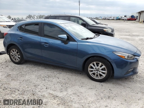 2017 Mazda 3 Sport with VIN 3MZBN1K75HM156082, listed as a Copart auction lot 76196434 with 43,578 mi miles and Salvage Title. Bid and sale history available at carsss.com. Image 4.