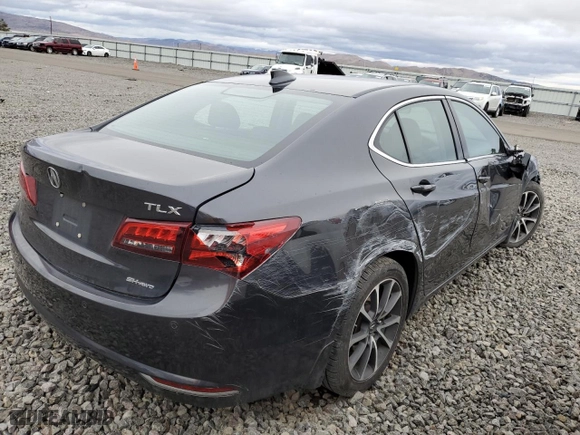 2015 Acura TLX V6 Advance with VIN 19UUB3F74FA007278, listed as a Copart auction lot 86324244 with 0 mi miles and Salvage Title. Bid and sale history available at carsss.com. Image 3.