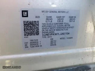 2020 Chevrolet Traverse LS with VIN 1GNEVFKW7LJ267704, listed as a Copart auction lot 50565135 with 108,579 mi miles and Salvage Title. Bid and sale history available at carsss.com. Image 15.