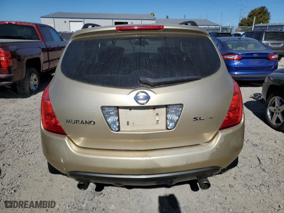 2004 Nissan Murano SL with VIN JN8AZ08W24W312850, listed as a Copart auction lot 75202134 with 0 mi miles and Clean Title. Bid and sale history available at carsss.com. Image 6.