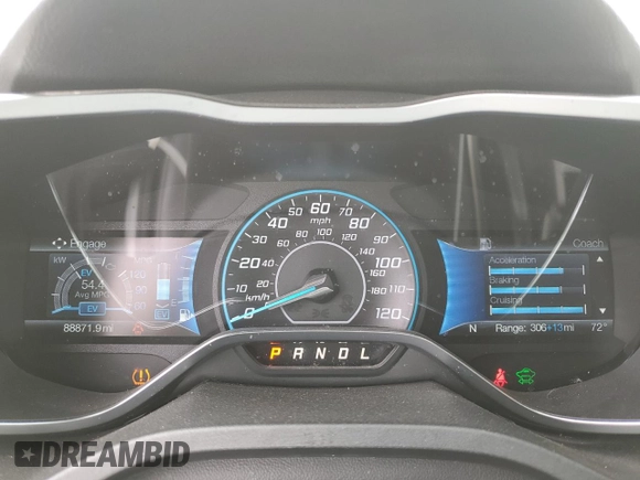 2016 Ford C-Max Energi SEL with VIN 1FADP5CU7GL105982, listed as a Copart auction lot 51531265 with 88,871 mi miles and Salvage Title. Bid and sale history available at carsss.com. Image 9.