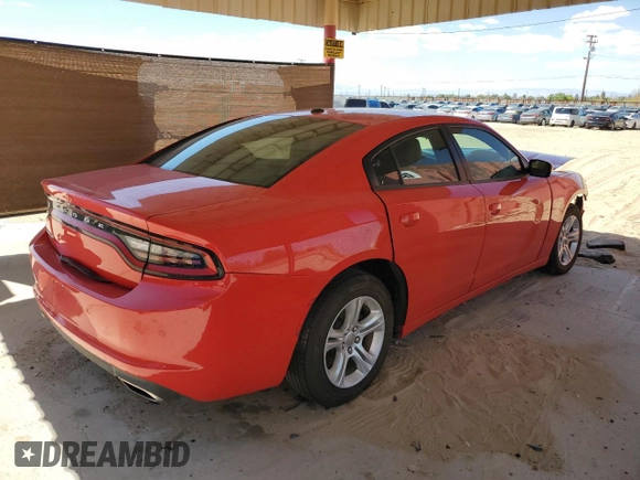 2021 Dodge Charger SXT with VIN 2C3CDXBG1MH639045, listed as a Copart auction lot 55237065 with 65,109 mi miles and Salvage Title. Bid and sale history available at carsss.com. Image 3.