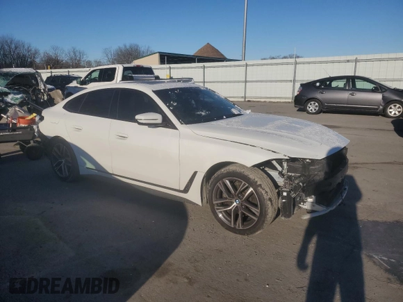 2023 BMW 4 Series 430i xDrive with VIN WBA73AV05PFN90009, listed as a Copart auction lot 85745004 with 41,736 mi miles and Salvage title. Bid and sale history available at DreamBid. Image 4.