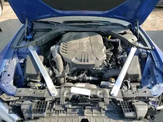 2021 Genesis G70 3.3T with VIN KMTG74LEXMU074292, listed as a Copart auction lot 49877545 with 26,466 mi miles and Salvage title. Bid and sale history available at DreamBid. Image 13.