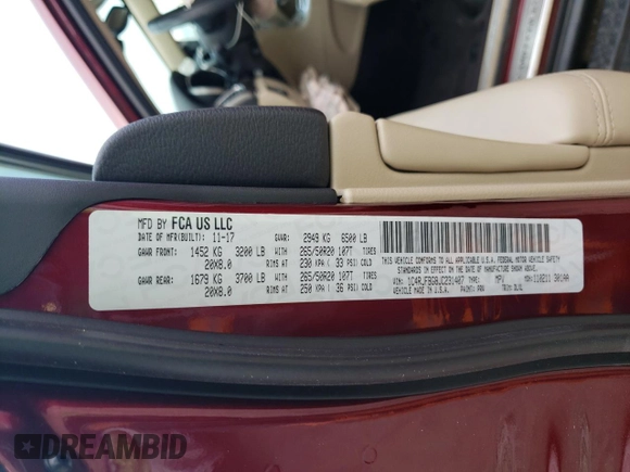 2018 Jeep Grand Cherokee Limited with VIN 1C4RJFBG8JC231407, listed as a Copart auction lot 53949375 with 27,335 mi miles and Salvage Title. Bid and sale history available at carsss.com. Image 13.