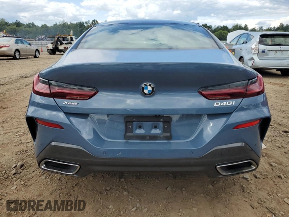 2022 BMW 8 Series 840i with VIN WBAGV4C07NCJ71205, listed as a Copart auction lot 62498374 with 9,531 mi miles and Salvage title. Bid and sale history available at DreamBid. Image 6.