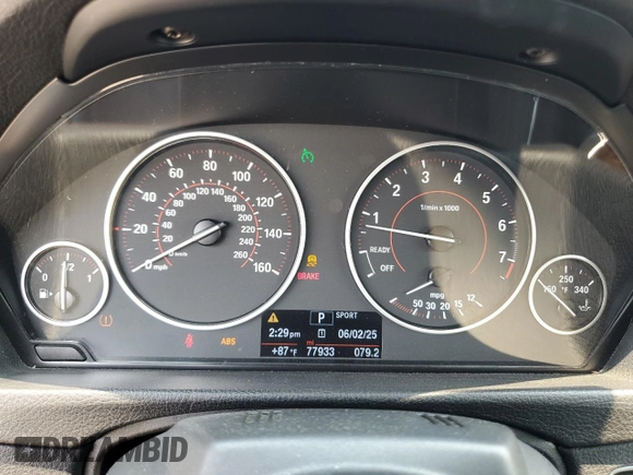 2015 BMW 4 Series 435i with VIN WBA3T3C53F5A40517, listed as a Copart auction lot 58792675 with 77,933 mi miles and Salvage title. Bid and sale history available at DreamBid. Image 9.