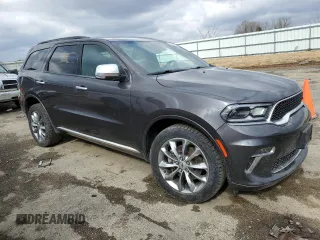2021 Dodge Durango Citadel with VIN 1C4SDJET5MC788672, listed as a Copart auction lot 46443125 with 81,257 mi miles and Salvage title. Bid and sale history available at DreamBid. Image 4.