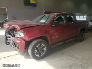 2021 Chevrolet Colorado 4WD Z71 with VIN 1GCGTDEN5M1227587, listed as a Copart auction lot 47032485 with 52,821 mi miles and Salvage Title. Bid and sale history available at carsss.com. Image 1.