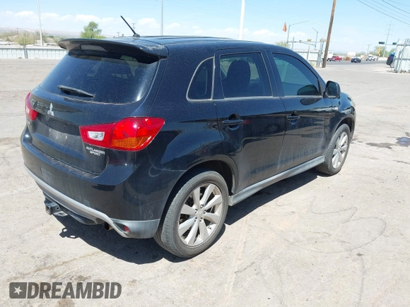 2014 Mitsubishi Outlander Sport ES with VIN 4A4AR3AUXEE019042, listed as a IAAI auction lot 42053509 with 133,760 mi miles. Bid and sale history available at carsss.com. Image 4.