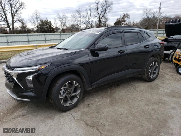 2025 Chevrolet Trax LT with VIN KL77LHEP2SC043442, listed as a Copart auction lot 89102835 with 2,222 mi miles and Salvage Title. Bid and sale history available at carsss.com. Image 1.