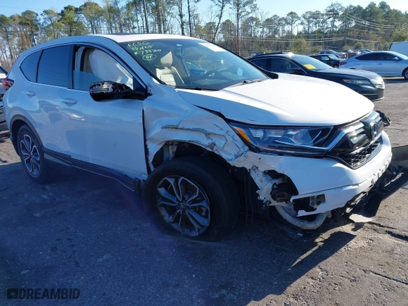 2021 Honda CR-V EX-L with VIN 2HKRW1H8XMH418161, listed as a IAAI auction lot 41769626 with 30,760 mi miles. Bid and sale history available at carsss.com. Image 1.
