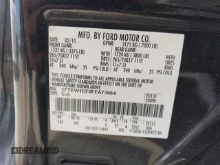 2015 Ford F-150 XLT z VIN 1FTEW1EF0FFA73964, wystawiony jako IAAI lot #42653691 z przebiegiem 129 866 mil mil oraz . Historia ofert i sprzedaży dostępna na DreamBid. Obrazek 9.