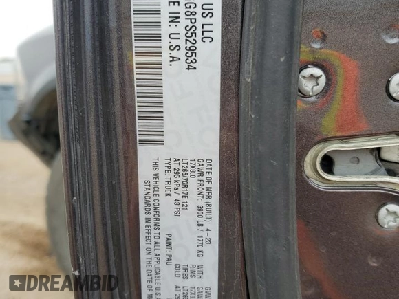 2023 Ram 1500 Warlock z VIN 1C6RR7GG8PS529534, wystawiony jako Copart lot #72782394 z przebiegiem 15 744 mil mil oraz Szkoda całkowita • Salvage title. Historia ofert i sprzedaży dostępna na DreamBid. Obrazek 12.