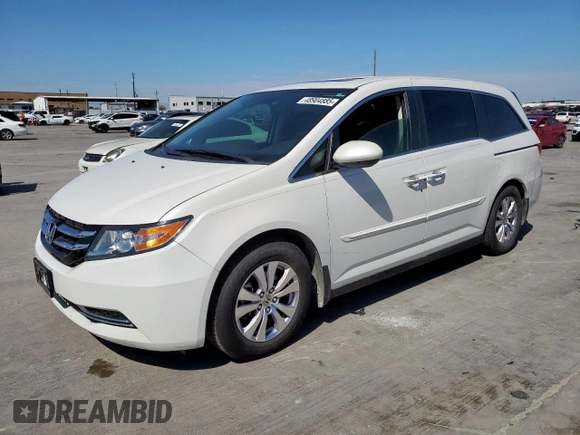 2014 Honda Odyssey EX-L with VIN 5FNRL5H67EB122190, listed as a Copart auction lot 48904885 with 163,719 mi miles and Clean Title. Bid and sale history available at carsss.com. Image 1.