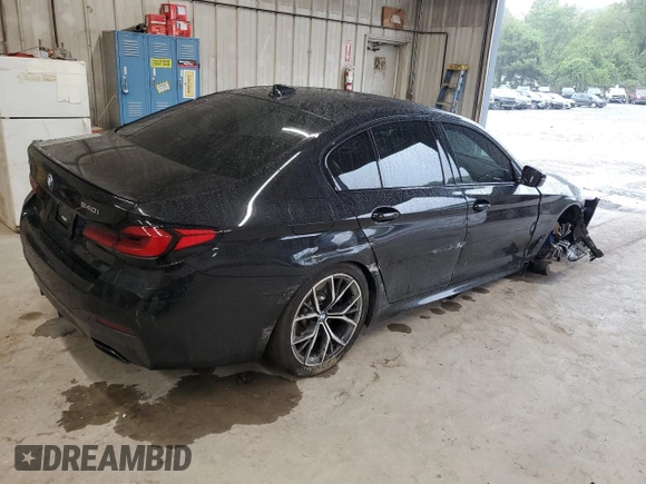 2023 BMW 5 Series 540i xDrive with VIN WBA73BJ02PCL24265, listed as a Copart auction lot 72735144 with 31,331 mi miles and Salvage Title. Bid and sale history available at carsss.com. Image 3.