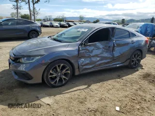 2019 Honda Civic Sport with VIN 2HGFC2F80KH523447, listed as a Copart auction lot 50557765 with 63,969 mi miles and Salvage Title. Bid and sale history available at DreamBid. Image 1.