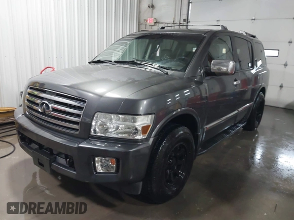 2004 Infiniti QX56 with VIN 5N3AA08C14N812225, listed as a IAAI auction lot 41496326 with 213,916 mi miles. Bid and sale history available at carsss.com. Image 2.