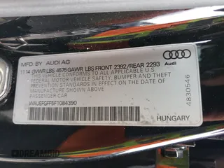 2015 Audi A3 2.0T Premium Plus with VIN WAUEFGFF5F1084390, listed as a Copart auction lot 43607343 with 110,187 mi miles. Bid and sale history available at carsss.com. Image 12.