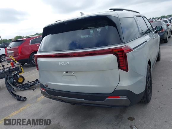 2025 Kia Carnival SX with VIN KNDNE5K38S6462298, listed as a IAAI auction lot 41913088 with 9,671 mi miles and . Bid and sale history available at carsss.com. Image 16.