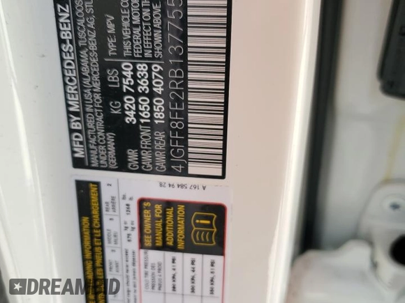 2024 Mercedes-Benz GLS 580 z VIN 4JGFF8FE2RB137755, wystawiony jako Copart lot #75875214 z przebiegiem Nie podano mil oraz Nie do naprawy. Historia ofert i sprzedaży dostępna na DreamBid. Obrazek 13.