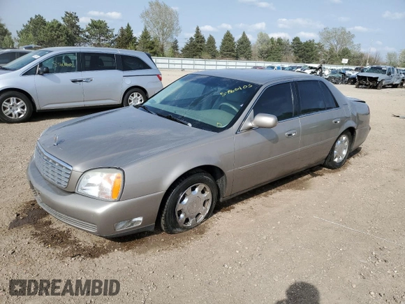 2001 Cadillac DeVille z VIN 1G6KD54YX1U242656, wystawiony jako Copart lot #54566105 z przebiegiem 200 016 mil mil oraz Szkoda całkowita • Salvage title. Historia ofert i sprzedaży dostępna na DreamBid. Obrazek 1.