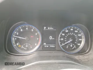 2021 Hyundai Kona Ultimate with VIN KM8K53A52MU656474, listed as a Copart auction lot 84827104 with 77,992 mi miles and Salvage Title. Bid and sale history available at carsss.com. Image 9.