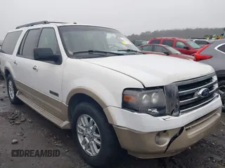 2007 Ford Expedition EL Eddie Bauer with VIN 1FMFK17547LA08411, listed as a IAAI auction lot 41559142 with 180,452 mi miles. Bid and sale history available at carsss.com. Image 1.