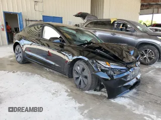 2025 Tesla Model 3 Long Range with VIN 5YJ3E1EA3SF942442, listed as a Copart auction lot 57716185 with Not provided miles and Non repairable. Bid and sale history available at DreamBid. Image 4.