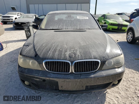 2007 BMW 7 Series 750i with VIN WBAHL83557DT09205, listed as a Copart auction lot 83580374 with 150,334 mi miles and Clean title. Bid and sale history available at DreamBid. Image 5.