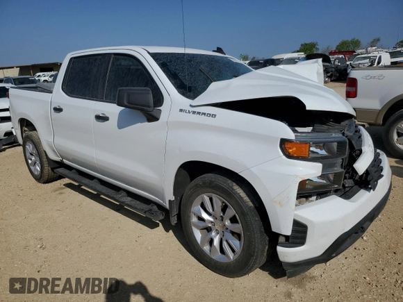 2022 Chevrolet Silverado 1500 Custom with VIN 3GCPWBEK7NG131092, listed as a Copart auction lot 50351115 with 58,409 mi miles and Salvage Title. Bid and sale history available at DreamBid. Image 4.