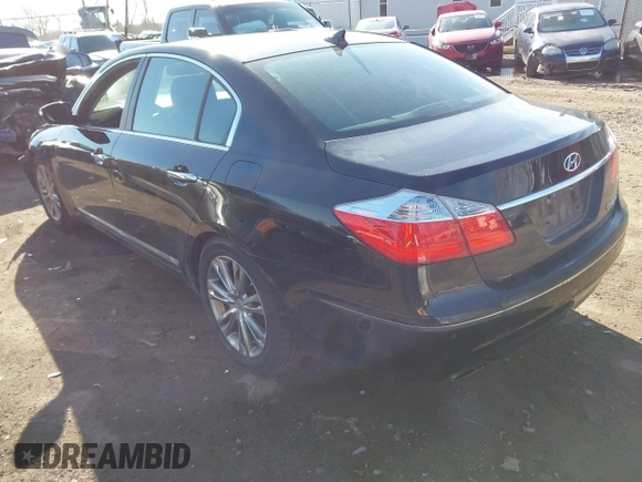 2011 Hyundai Genesis with VIN KMHGC4DF0BU114549, listed as a IAAI auction lot 41824114 with 142,970 mi miles. Bid and sale history available at carsss.com. Image 3.