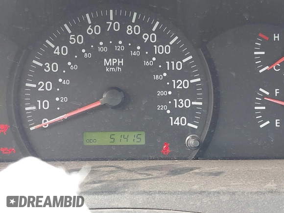 2005 Kia Spectra with VIN KNAFE161655095608, listed as a IAAI auction lot 41990765 with 51,415 mi miles. Bid and sale history available at carsss.com. Image 7.