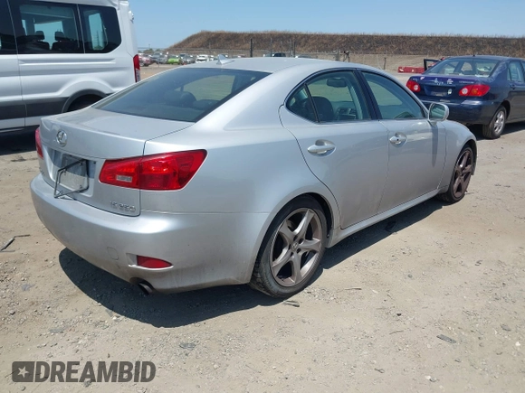 2007 Lexus IS 250 with VIN JTHBK262072052605, listed as a IAAI auction lot 42436878 with 255,906 mi miles and . Bid and sale history available at DreamBid. Image 4.