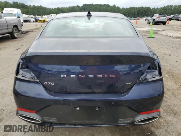 2023 Genesis G70 3.3T with VIN KMTG54TE7PU113169, listed as a Copart auction lot 71008994 with 17,864 mi miles and Salvage Title. Bid and sale history available at DreamBid. Image 6.
