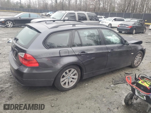 2007 BMW 3 Series 328xi with VIN WBAVT73517FZ36937, listed as a Copart auction lot 84458504 with 109,143 mi miles and Salvage title. Bid and sale history available at DreamBid. Image 3.