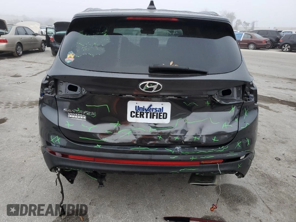 2021 Hyundai Santa Fe SE with VIN 5NMS14AJ8MH366606, listed as a Copart auction lot 43437755 with 53,109 mi miles and Salvage Title. Bid and sale history available at carsss.com. Image 6.