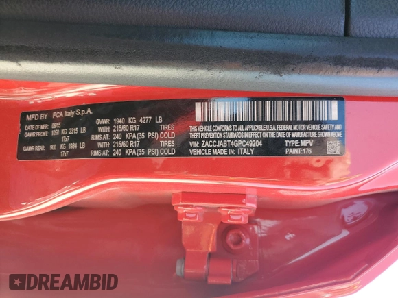 2016 Jeep Renegade Latitude z VIN ZACCJABT4GPC49204, wystawiony jako Copart lot #53320035 z przebiegiem 142 521 mil mil oraz Szkoda całkowita • Salvage title. Historia ofert i sprzedaży dostępna na DreamBid. Obrazek 13.