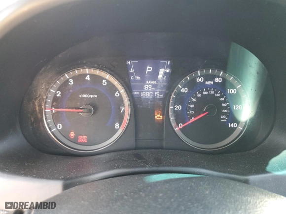 2013 Hyundai Accent GL with VIN KMHCT5AE3DU106562, listed as a Copart auction lot 52646635 with 188,015 mi miles and Salvage Title. Bid and sale history available at carsss.com. Image 9.