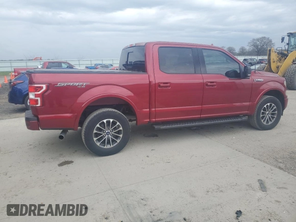 2018 Ford F-150 XL with VIN 1FTEW1EG9JFA21542, listed as a Copart auction lot 54735885 with 135,096 mi miles and Clean Title. Bid and sale history available at carsss.com. Image 3.
